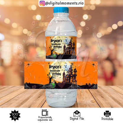 Halloween 8x3, events, halloween, bottle, custom, label, water
