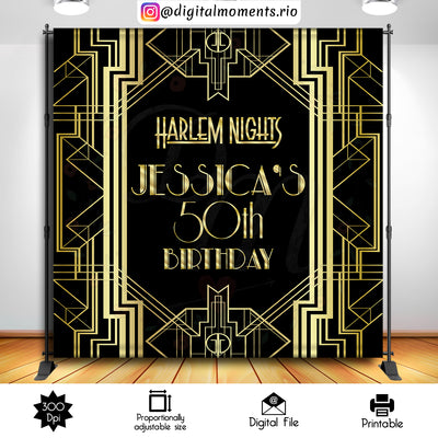 Art Deco - Backdrop - Birthday