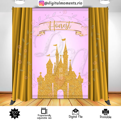 Honest 5x8 01, events, custom, princess, backdrop, 5x8