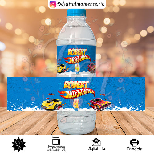 Hot Wheels Label 8_35x2_08, hot, events, bottle, custom, wheels, label, water
