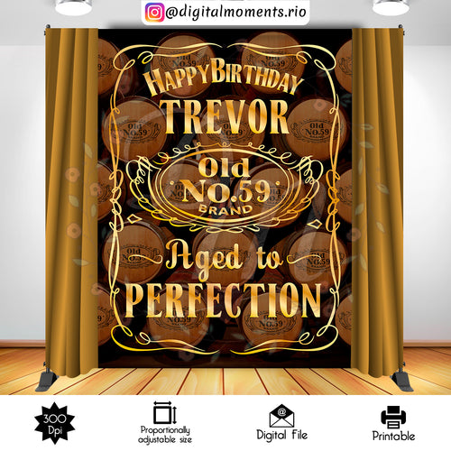Jack Daniels   6x8, events, custom, perfection, backdrop, 6x8, aged, instant
