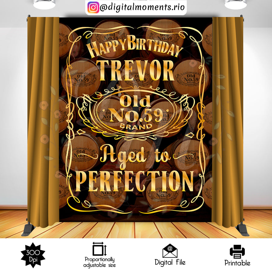 Aged to Perfection 6x8 custom backdrop, Digital File only | Custom Digital Download for Kids Party or Event