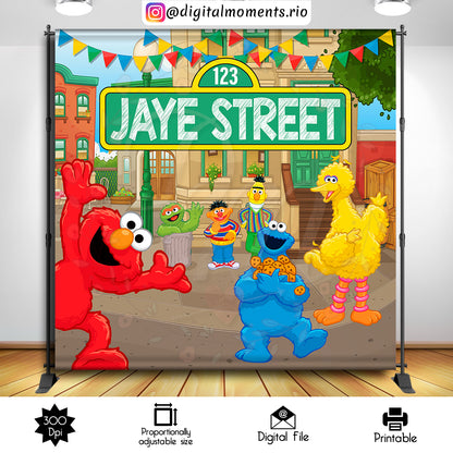 Jaye Street   8x8, events, sesame, custom, 8x8, backdrop, street