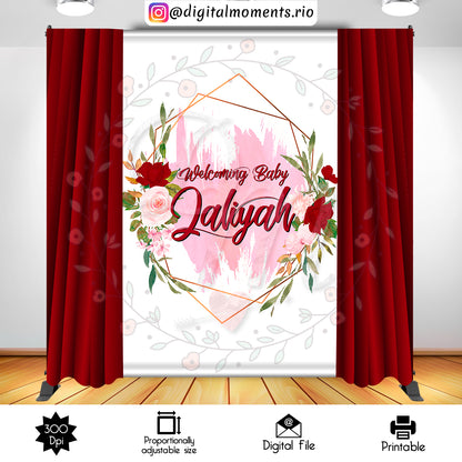 Jaliyah 5x8, events, custom, floral, backdrop, 5x8