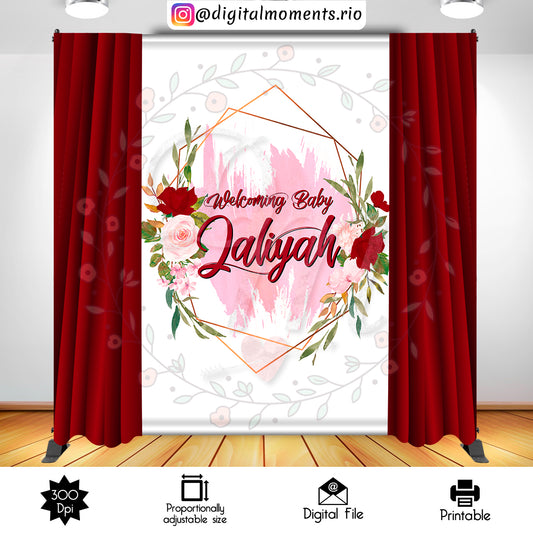 Floral 5x8 Custom Backdrop, Digital file only