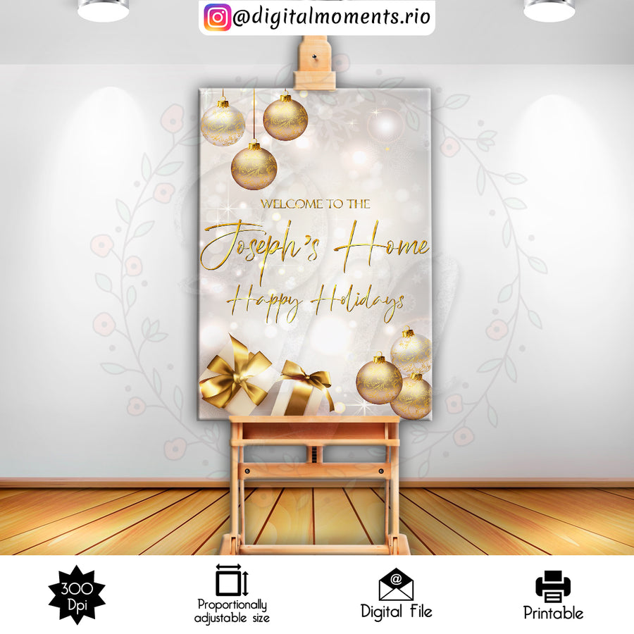 Holidays 2x3 Custom sign, Digital file only | Custom Digital Download for Kids Party or Event