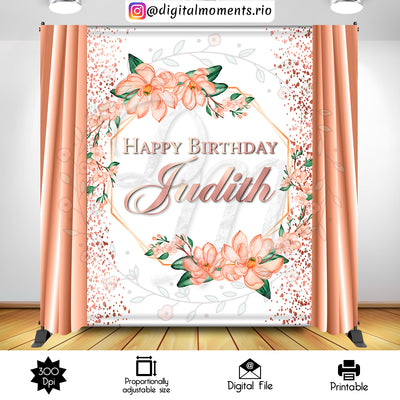 Fondo personalizado floral 6x8, solo archivo digital