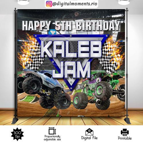 Kaleb Jam 8x8 01, events, jam, monster, custom, 8x8, backdrop
