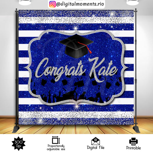 Graduation 8x8 Custom Backdrop, Digital file only