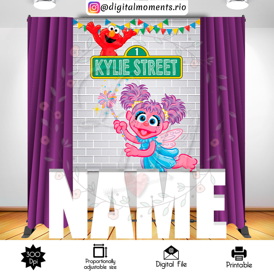 Sesame Street Abby Cadabby 5x6 Custom Backdrop, Digital File Only | Custom Digital Download for Kids Party or Event
