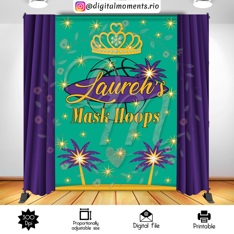 LA Sparks 6x8 Custom Backdrop, Digital file only | Custom Digital Download for Kids Party or Event