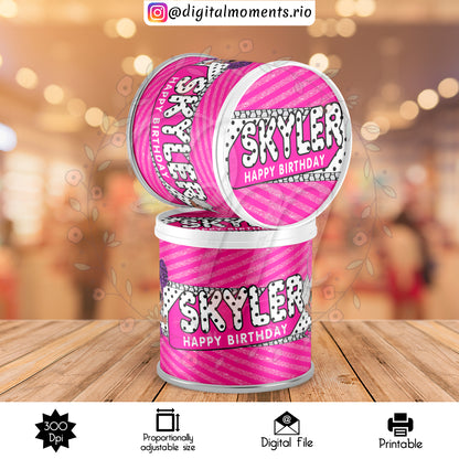 Custom Pringles Tube Label Design - Digital File