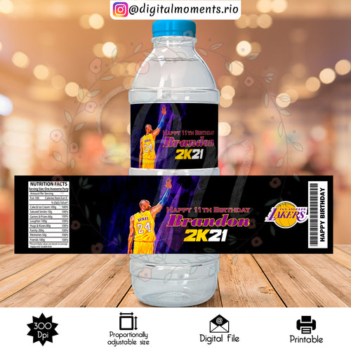 Label   8_35x2_08, events, nba, bottle, custom, label, water, 2k21, lakers