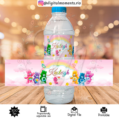 Label  8_35x2_08, care, bears, events, bottle, custom, label, water