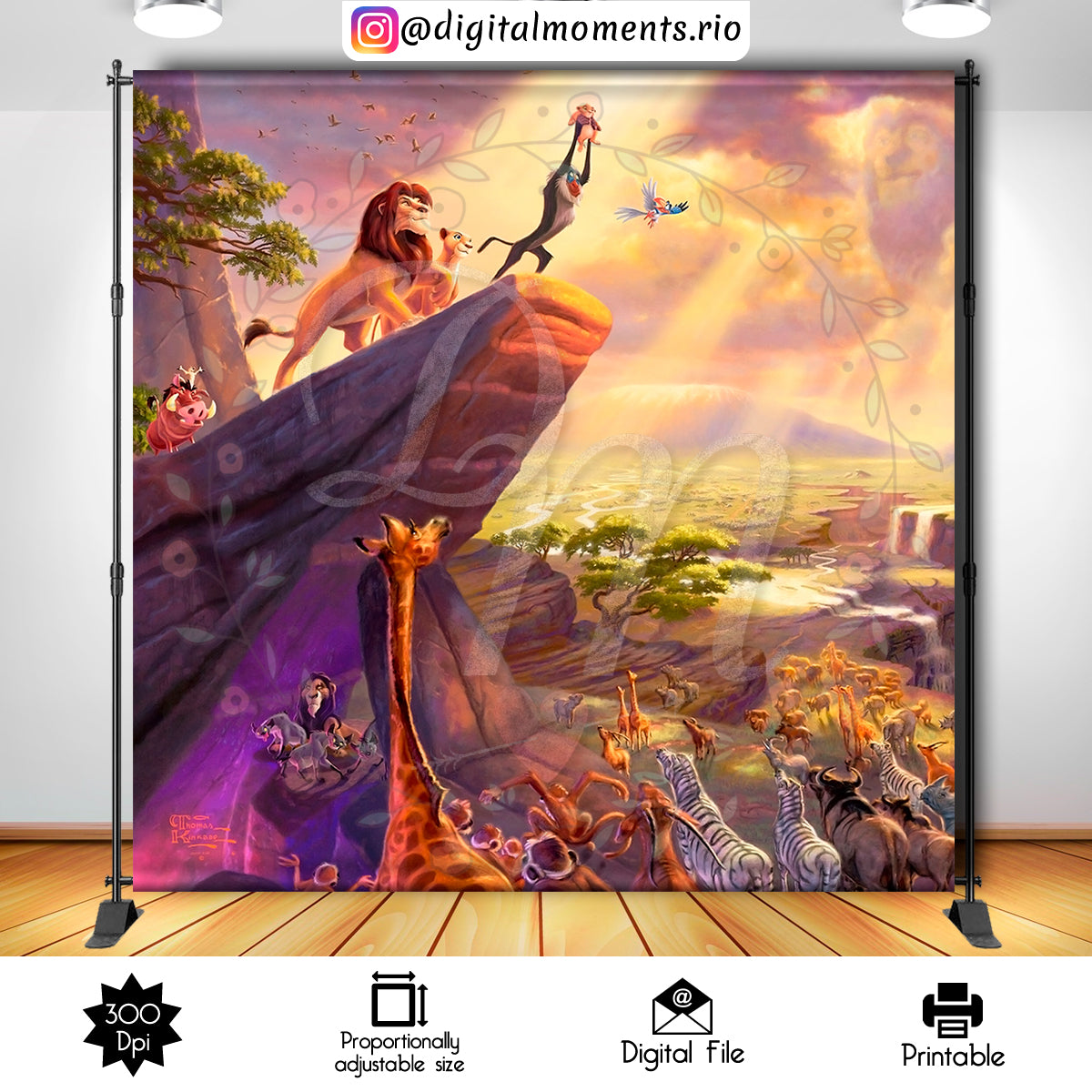 Lion King 8x8 Custom Backdrop, Digital file only