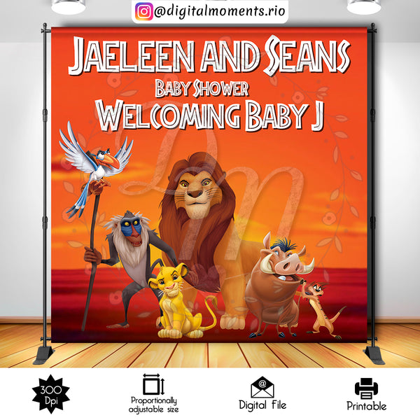 Lion King 8x8 Custom Backdrop, Custom Digital File | Digital Download for Events for Events. 8x8, arts, backdrop, backdrop-sign, celebration…