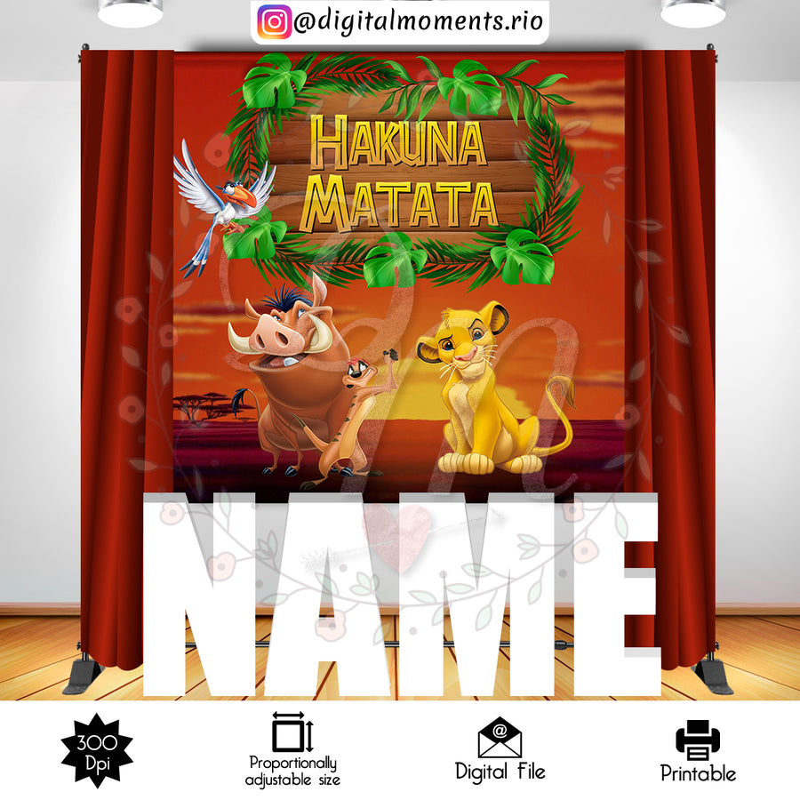 Lion King 6x6 Custom Backdrop, Digital file only | Custom Digital Download for Kids Party or Event