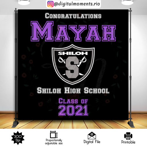 Mayah 8x8, events, custom, graduation, 8x8, backdrop