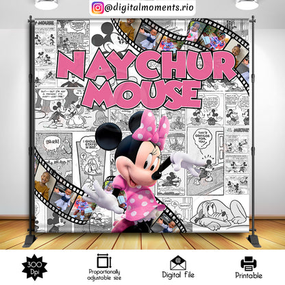 Minnie Movie 8x8 2, events, mouse, minnie, custom, 8x8, backdrop