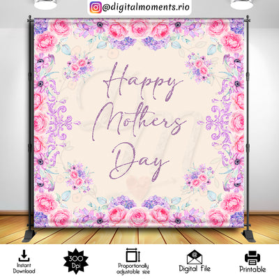 Mothers Day - Backdrop - Party - Instant Download