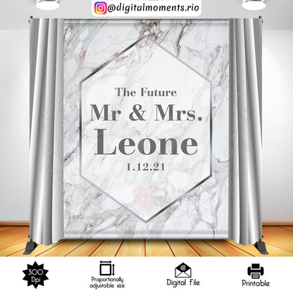 Marble 4x5, events, custom, marble, silver, backdrop, 6x8