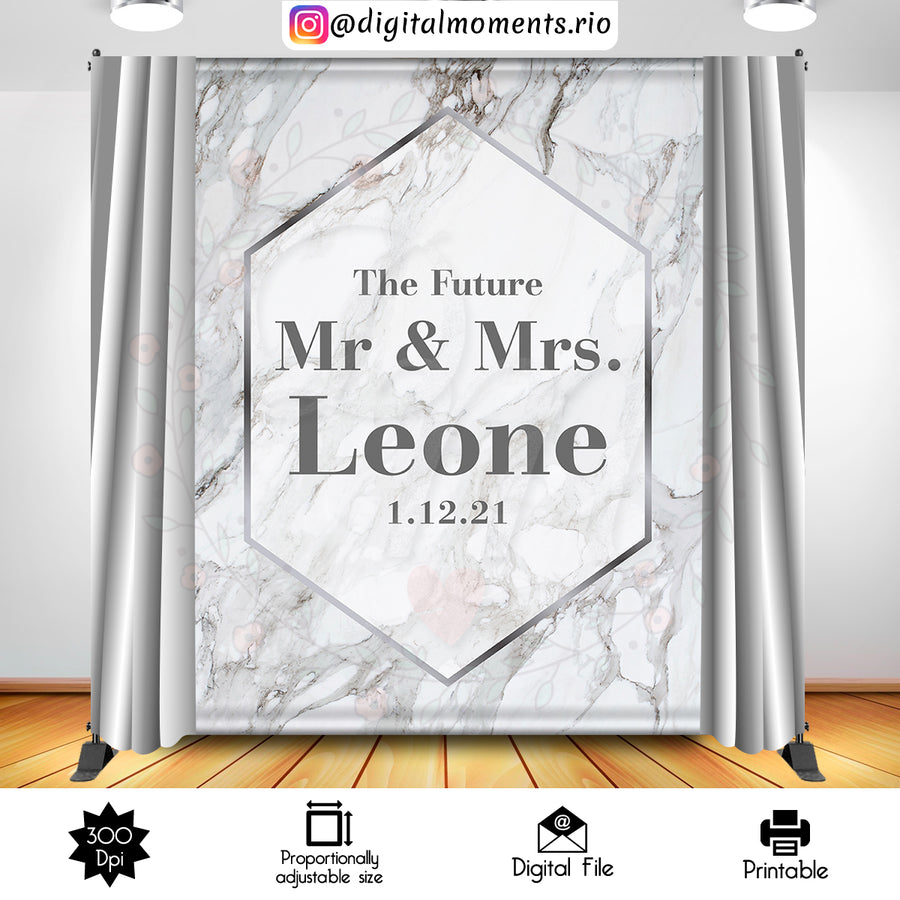 Silver Marble 6x8 custom backdrop, Digital file only | Custom Digital Download for Kids Party or Event