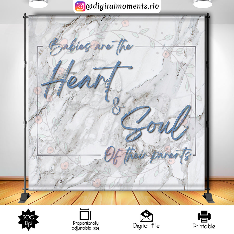Marble 8x8 Custom Backdrop, Digital file only | Custom Digital Download for Kids Party or Event