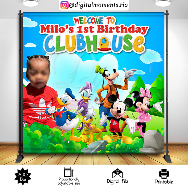 Mickey Mouse 8x8 Custom Backdrop with one picture, Custom Digital File | Digital Download for Events for Events. 8x8, arts, backdrop, backdr…