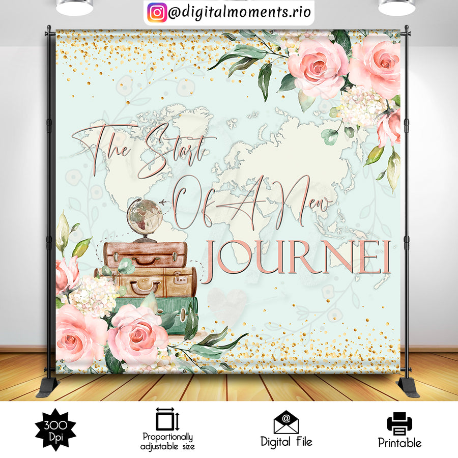 New Journey 8x8 Custom Backdrop, Digital file only | Custom Digital Download for Kids Party or Event