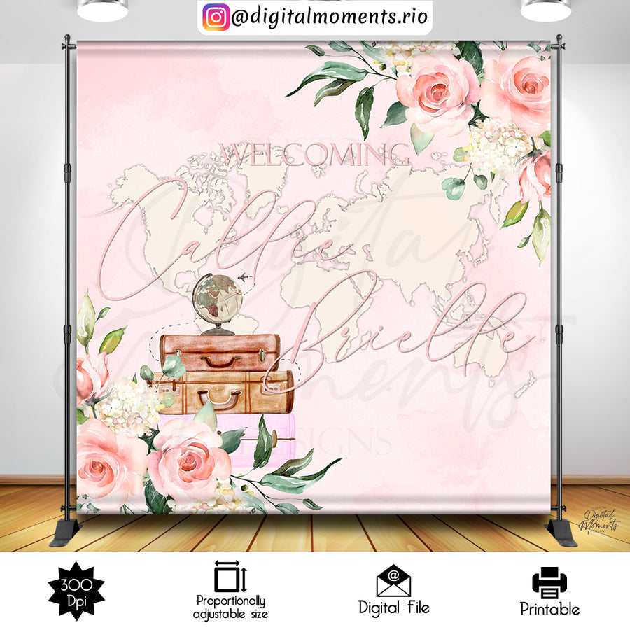Adventure Awaits 8x8 Custom Backdrop, Digital file only | Custom Digital Download for Kids Party or Event