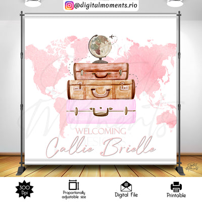 Adventure Awaits - Backdrop - Birthday