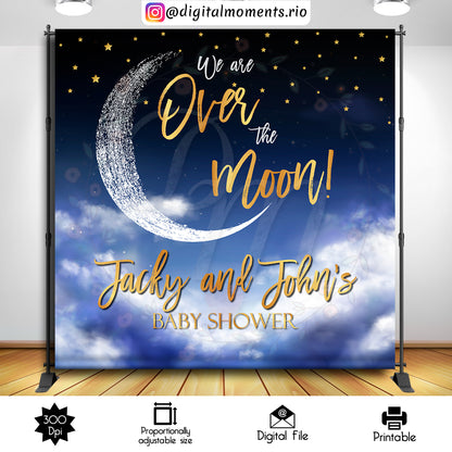 Over The Moon 8x8, events, over, custom, moon, 8x8, backdrop