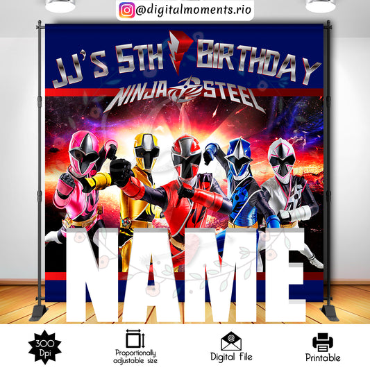 Power Rangers 8x8 Fondo personalizado, solo archivo digital