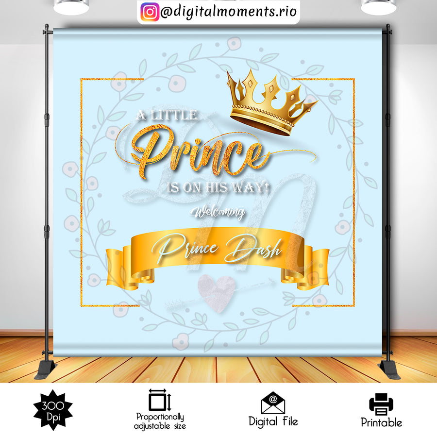 Little Prince 8x8 Custom Backdrop, Digital file only | Custom Digital Download for Kids Party or Event