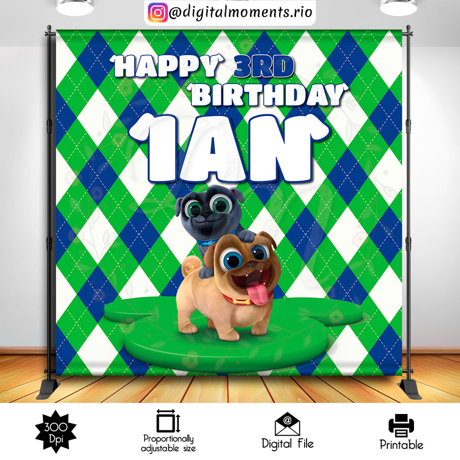 Puppy Dog Paws 8x8 Custom Backdrop, Digital file only | Custom Digital Download for Kids Party or Event