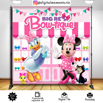 Re Bowtique 8x8, events, mouse, minnie, bowtique, custom, 8x8, backdrop