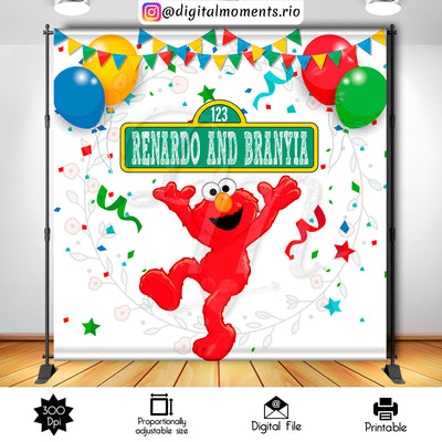 Sesame Street - Backdrop - Birthday