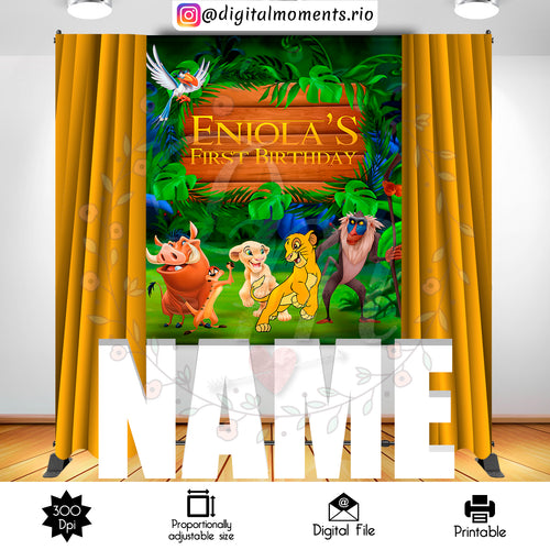 Rei Leao 5x6 Eniola, lion, events, custom, 5x6, king, backdrop