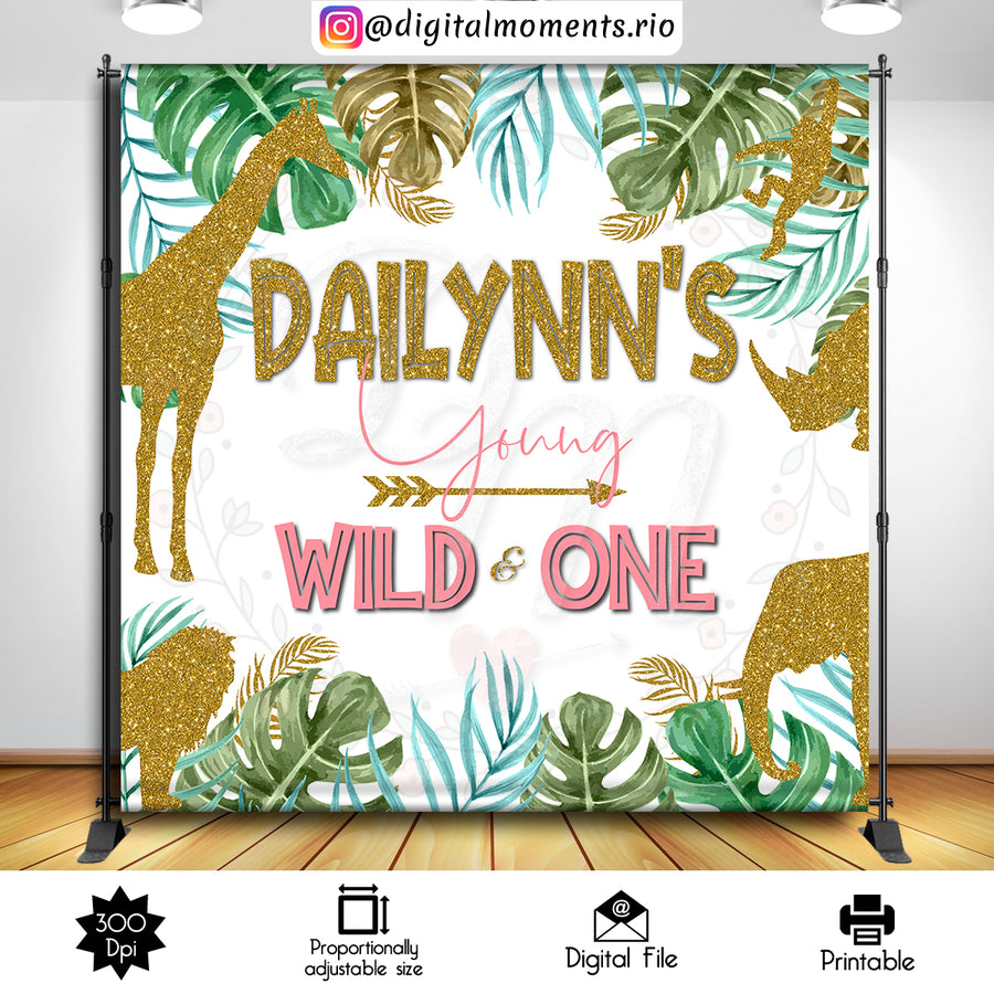 Safari 8x8 Custom Backdrop, Digital file only | Custom Digital Download for Kids Party or Event