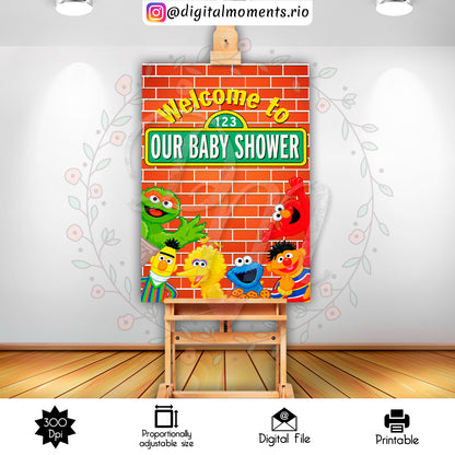 Sesame Street 2x3, 2x3, events, sesame, custom, sign, street