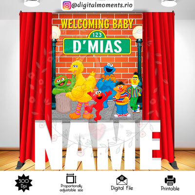 Sesame Street - Backdrop - Birthday