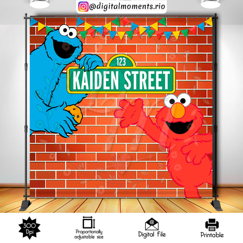 Sesame Street 8x8, events, sesame, custom, 8x8, backdrop, street