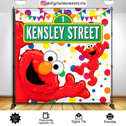 Sesame Street Kensley 4x4, events, sesame, custom, 8x8, backdrop, street