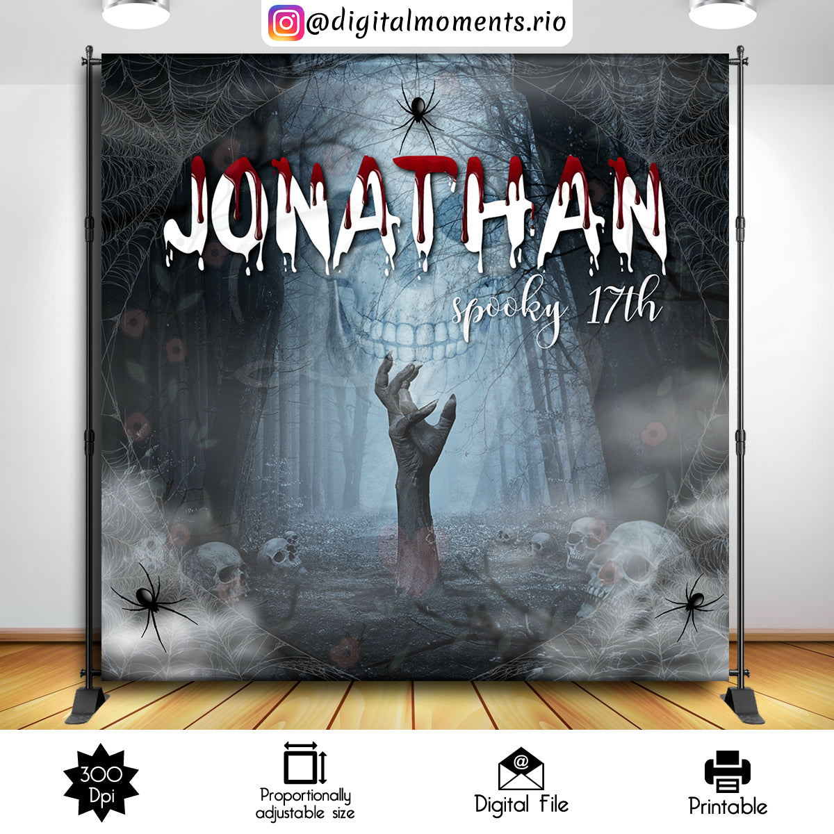 Halloween 8x8 Custom Backdrop, Digital file only