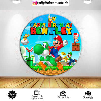 Super Mario - Backdrop - Birthday