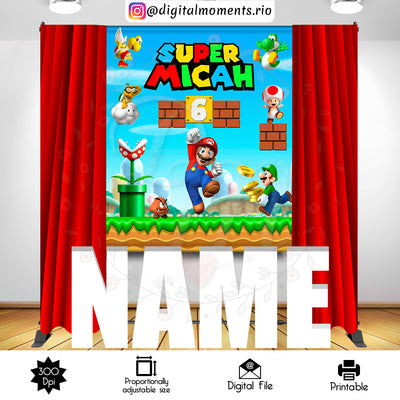 Super Mario - Backdrop - Birthday