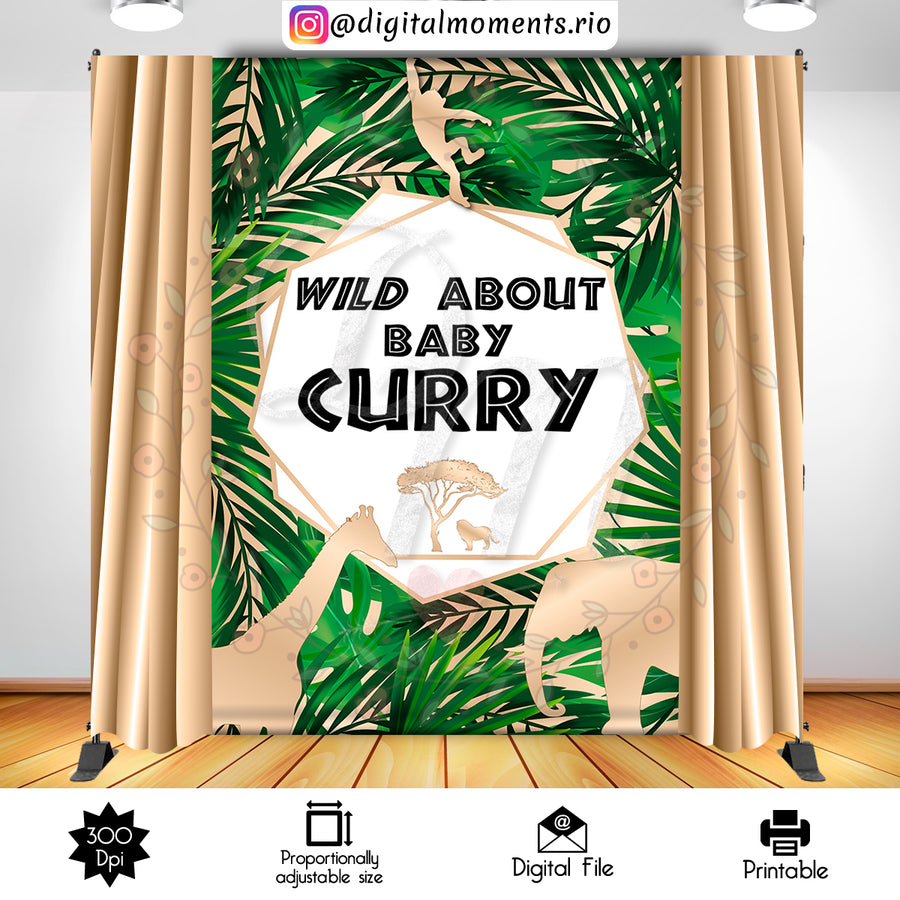 Safari 6x8 Custom Backdrop, Digital file only | Custom Digital Download for Kids Party or Event