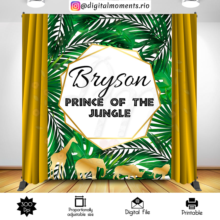 Safari 6x8 Custom Backdrop, Digital file only | Custom Digital Download for Kids Party or Event