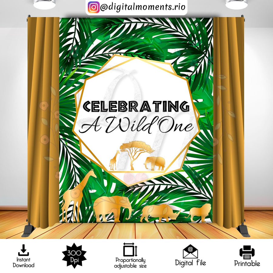 A Wild One 6x8 Digital Backdrop Design, Instant Download | Custom Digital Download for Kids Party or Event