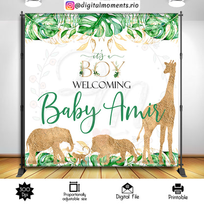 Safari Amir 8x8, events, custom, safari, 8x8, backdrop